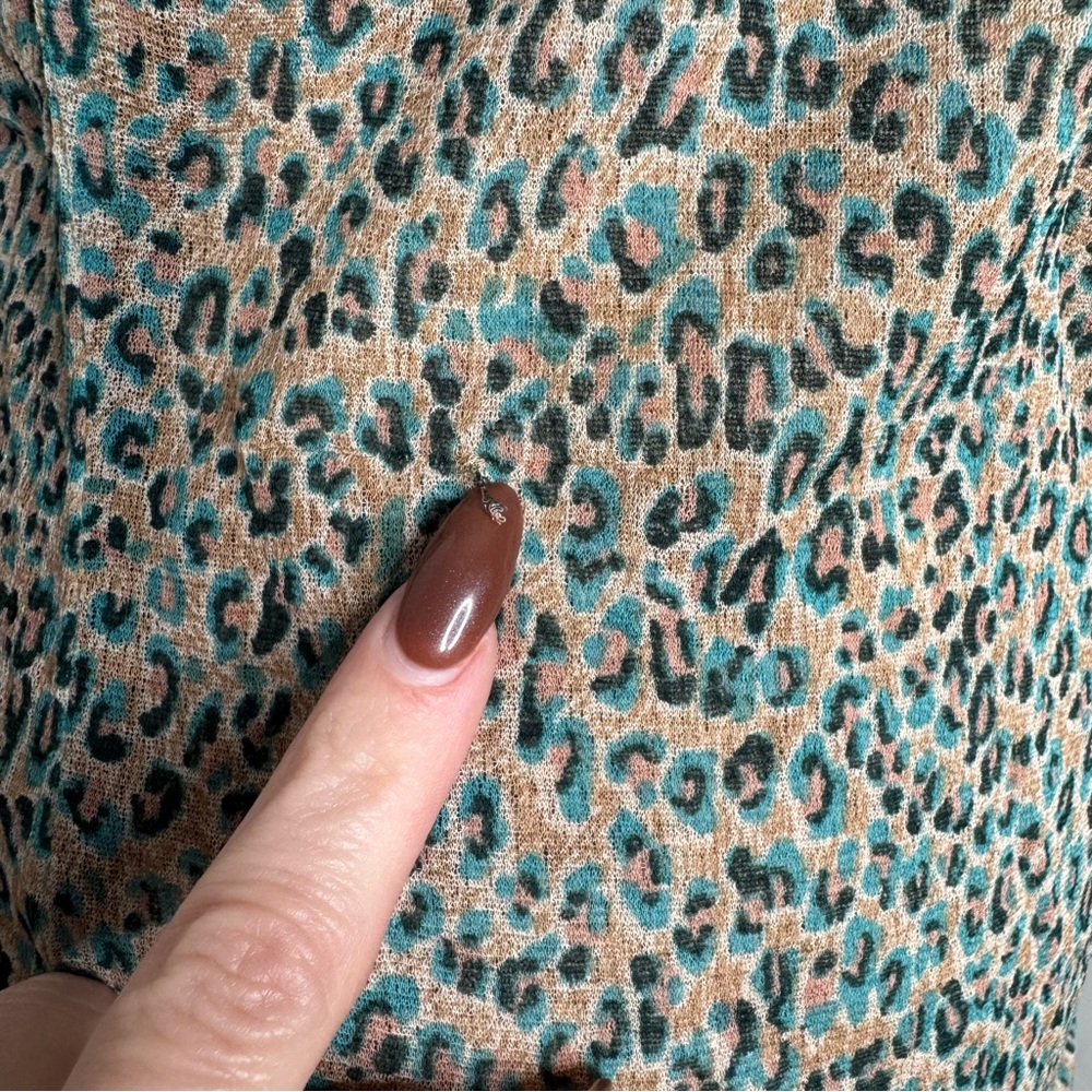 DVF Diane Von Furstenberg Leopard Print Cami Spaghetti Strap Y2K Women’s Top - Picture 4 of 7